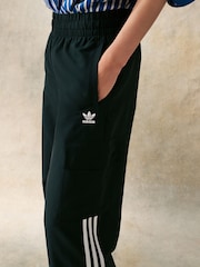 adidas Originals Black adidas Originals 3 Stripe Wide Leg Trousers - Image 5 of 6
