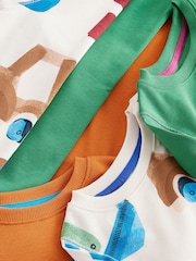 zelena/oranžna Transport - 3 Pack mehek in prijeten na dotik Pižame (9mths-8yrs) - Slika 14 iz 15