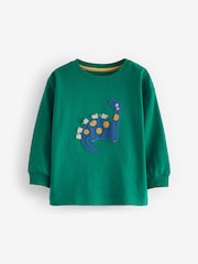 Green/Orange/Blue Dinosaur Check Woven Bottom Pyjamas 3 Pack (9mths-8yrs) - Image 10 of 13
