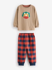 Green/Orange/Blue Dinosaur Check Woven Bottom Pyjamas 3 Pack (9mths-8yrs) - Image 6 of 13