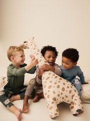 modra/rjava/Khaki zelena Animal - 3 Pack mehek in prijeten na dotik Pižame (9mths-8yrs) - Slika 2 iz 9