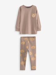 modra/rjava/Khaki zelena Animal - 3 Pack mehek in prijeten na dotik Pižame (9mths-8yrs) - Slika 7 iz 9