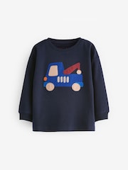 Blue/Neutral Transport Woven Bottom Check Pyjamas 2 Pack (9mths-8yrs) - Image 8 of 11