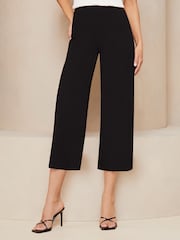 Lipsy Black High Waist Wide Leg Culotte Trousers - Image 3 of 4