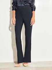 Lipsy Navy Blue Petite Smart Bootleg Kick Flare Trousers - Image 1 of 4