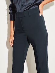 Lipsy Navy Blue Petite Smart Bootleg Kick Flare Trousers - Image 3 of 4