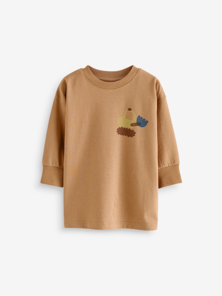 Rose/rouille/Cream Transport - Lot de 3 pyjamas oversize (9mois à10ans) - Image 9 of 16