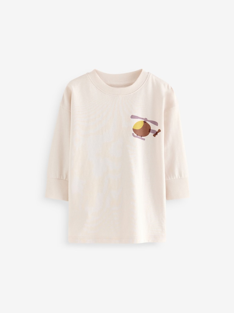 Rose/rouille/Cream Transport - Lot de 3 pyjamas oversize (9mois à10ans) - Image 10 of 16