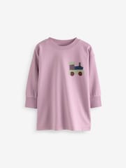 Rose/rouille/Cream Transport - Lot de 3 pyjamas oversize (9mois à10ans) - Image 11 de 16