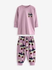 Rose/rouille/Cream Transport - Lot de 3 pyjamas oversize (9mois à10ans) - Image 5 de 16