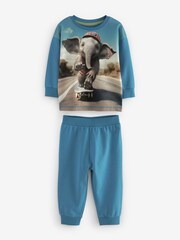 Grün/Blau mit Elefant/Krokodil - Kuschelige Pyjamas aus 100 % Baumwolle im 2er-Pack (9Monate -10Jahre) - Bild 5 von 8