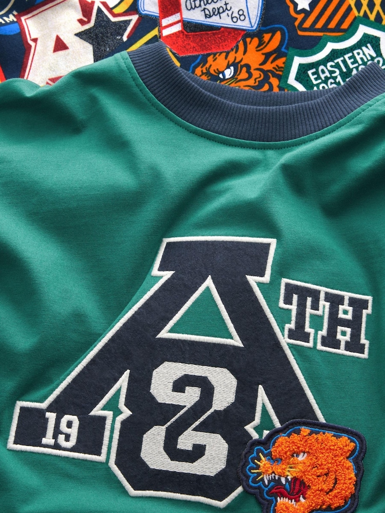 Bleu/Vert Varsity - Lot de 2 pyjamas à manches longues (3-16ans) - Image 11 de 11