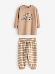 Neutral/Sage Green Transport 3 Pack Oversized Pyjamas (9mths-10yrs) - Image 4 of 6