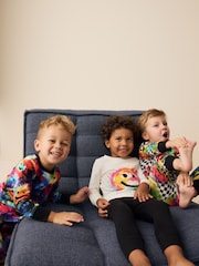 Več svetlih nasmehov obraza Checkerboard - 3 Pack mehek in prijeten na dotik Pižame (9mths-8yrs) - Slika 2 iz 9