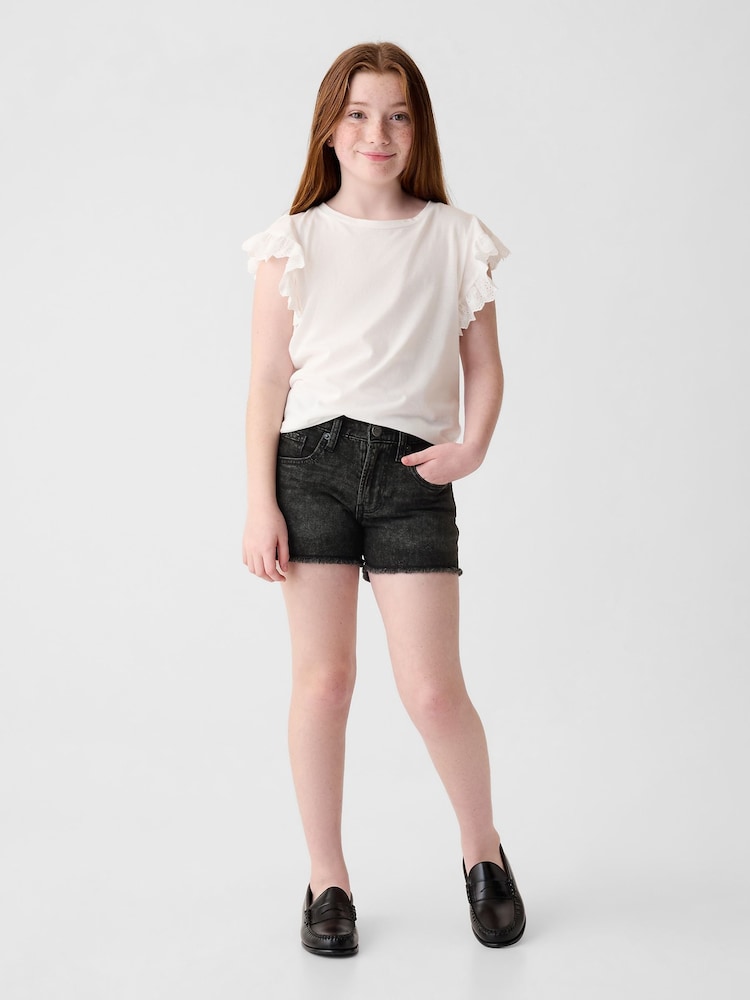 Gap Black Low Rise Stride Shorts (6-13yrs) - Image 3 of 3 Gap Black Low Rise Stride Shorts (6-13yrs) - Image 3 of 3