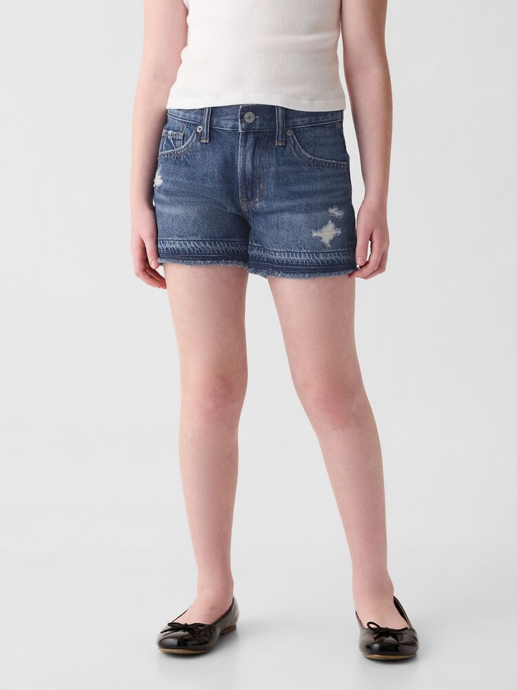 Gap Blue Low Rise Stride Shorts (6-13yrs) - Image 1 of 4 Gap Blue Low Rise Stride Shorts (6-13yrs) - Image 1 of 4