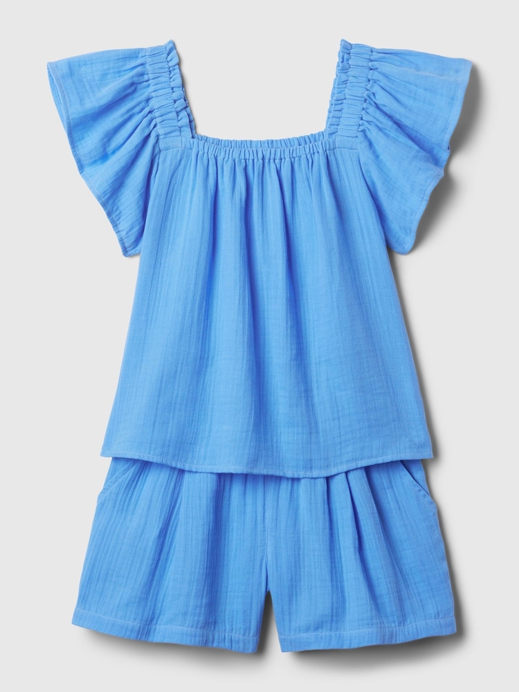 Blau - Gap Shorts-Set aus Crinkle-Baumwolle (4–13 Jahre) - Bild 3 von 3 Blau - Gap Shorts-Set aus Crinkle-Baumwolle (4–13 Jahre) - Bild 3 von 3