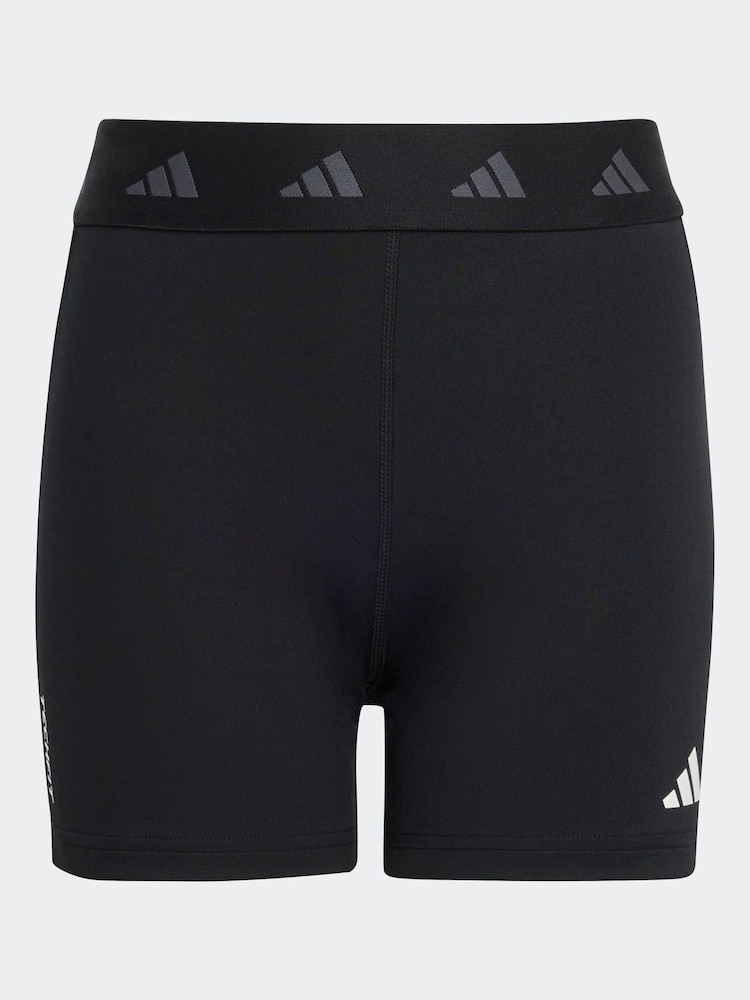 adidas Black TECHFIT Short Tights Kids - Image 1 of 6 adidas Black TECHFIT Short Tights Kids - Image 1 of 6