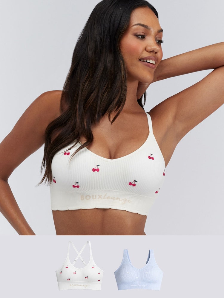 Boux Avenue White Seamless Bralette 2 Pack - Image 1 of 6 Boux Avenue White Seamless Bralette 2 Pack - Image 1 of 6