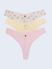 Boux Avenue Pink Freya Cheeky Brazilian Knickers 3 Pack - Image 1 of 6