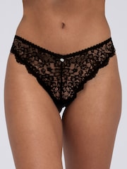 Boux Avenue Black Margot Brazilian Knickers 3 Pack - Image 3 of 6