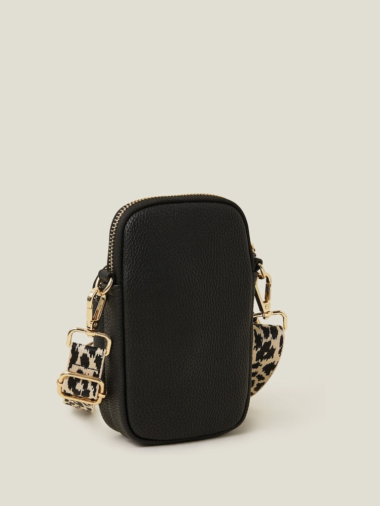 Accessorize Black Webbing Strap Phone Bag - Image 2 of 3