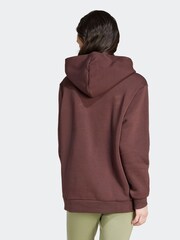 adidas Brown Big Logo Overhead Hoodie - Image 2 of 8