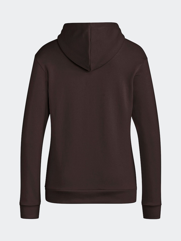 adidas Brown Big Logo Overhead Hoodie - Image 8 of 8