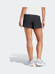 adidas Black 3 Stripe High Rise Shorts - Image 2 of 6