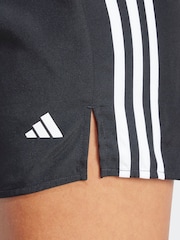 adidas Black 3 Stripe High Rise Shorts - Image 3 of 6