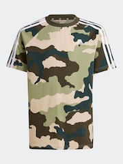adidas Green 100% Cotton Camo T-Shirt - Image 6 of 6