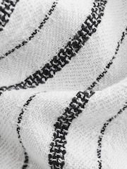Black/White 100% Cotton Textured Stripe Trousers - Image 7 of 7