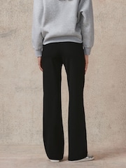 Black Smoothing Ponte Jersey Wide Leg Trousers - Image 3 of 7