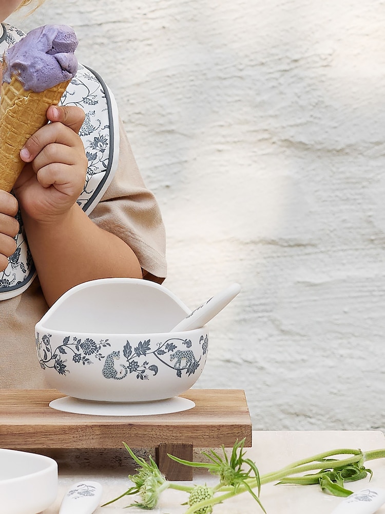 Elodie Details Garden Leo Toile Silicone Bowl Set for Children - Image 2 of 3 Elodie Details Garden Leo Toile Silicone Bowl Set for Children - Image 2 of 3