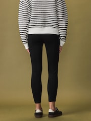 Black Ponte Waistband Detail Leggings - Image 3 of 7