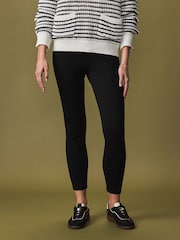 Black Ponte Waistband Detail Leggings - Image 4 of 7