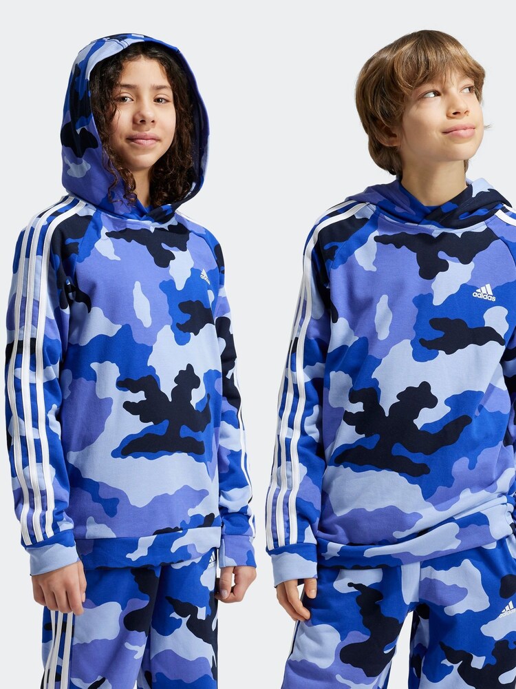 adidas Blue Camo Hoodie - Image 2 of 6