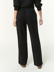 Black Slinky Soft Touch Wide Leg Smart Track Trousers - Image 3 of 7