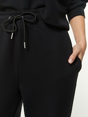 Black Slinky Soft Touch Wide Leg Smart Track Trousers - Image 4 of 7