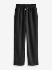 Black Slinky Soft Touch Wide Leg Smart Track Trousers - Image 6 of 7