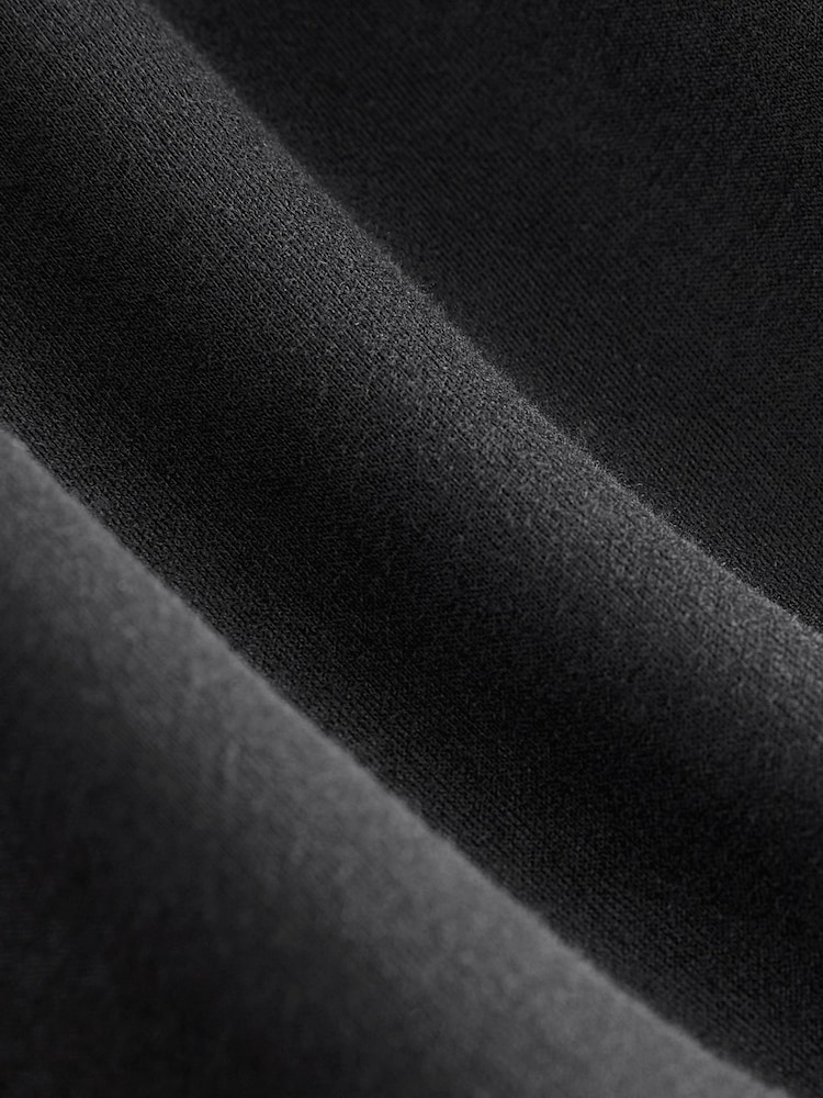 Black Slinky Soft Touch Wide Leg Smart Track Trousers - Image 7 of 7