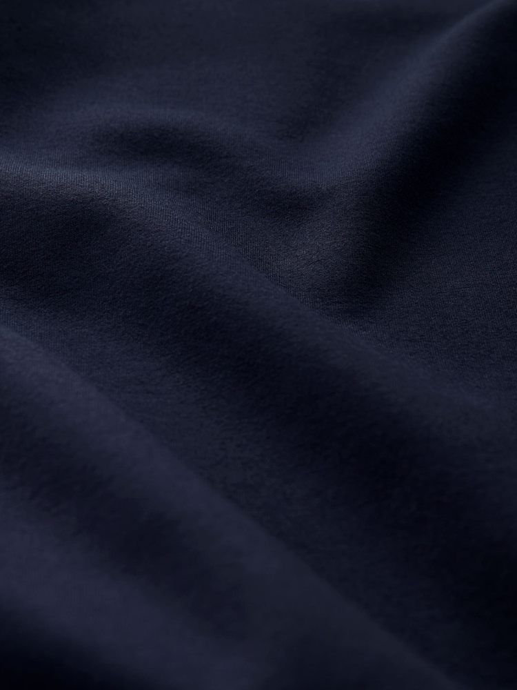 Navy Blue Slinky Soft Touch Wide Leg Smart Track Trousers - Image 7 of 7
