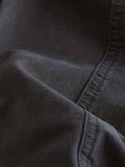 Black 100% Cotton Adjustable Waist Cargo Trousers - Image 6 of 6