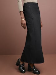 Black Ponte Column Maxi Skirt - Image 2 of 6