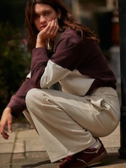 Ecru Cream Pull-On Wide Leg Cord Trousers - Image 3 of 7