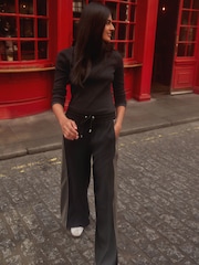 Black Side Stripe Track Trousers - Image 1 of 7
