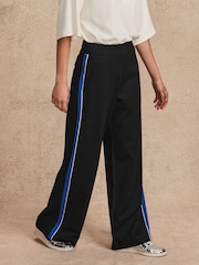 Черный с синей полосой - Понте сбоку в полоску брюк Track Pant - Image 2 of 6