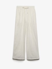 Superdry White Elastic Broderie Woven Trousers - Image 1 of 2