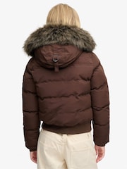Շագանակագույն - Superdry Everest Hooded Bomber Puffer Coat - Պատկեր 3 6-ից