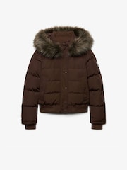 Շագանակագույն - Superdry Everest Hooded Bomber Puffer Coat - Պատկեր 6 6-ից